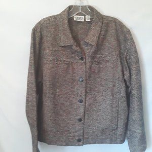 Like New Chico's silk multi colored jacket